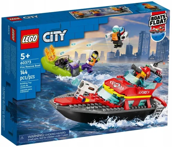 Klocki LEGO City 60373 - Łódź strażacka