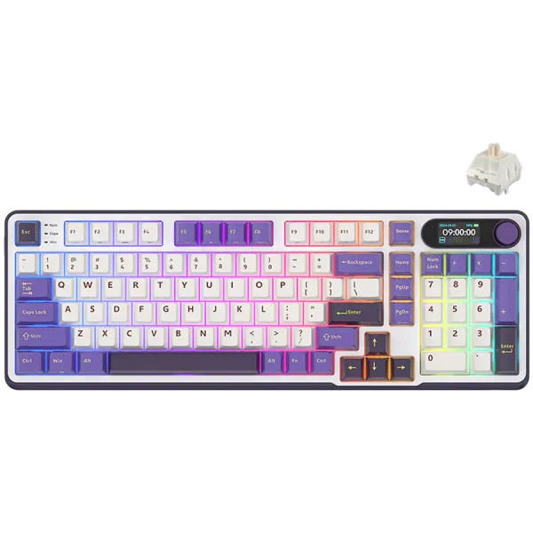 ROYAL KLUDGE RK-S98 Blackberry Mousse Gaming Keyboard Beige switch