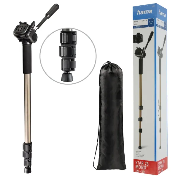 Hama Statyw na aparat fotograficzny cyfrowy kamera selfiestick monopod foto