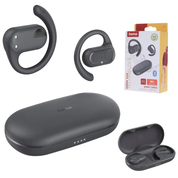 Hama słuchawki otwarte bezprzewodowe bluetooth Spirit Open Bluetooth szare