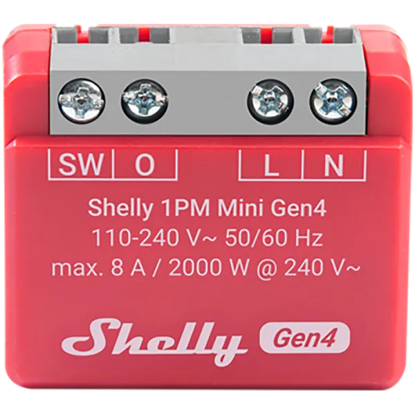 SHELLY 1PM Mini Gen4 1-kanałowy mini moduł z pomiarem mocy