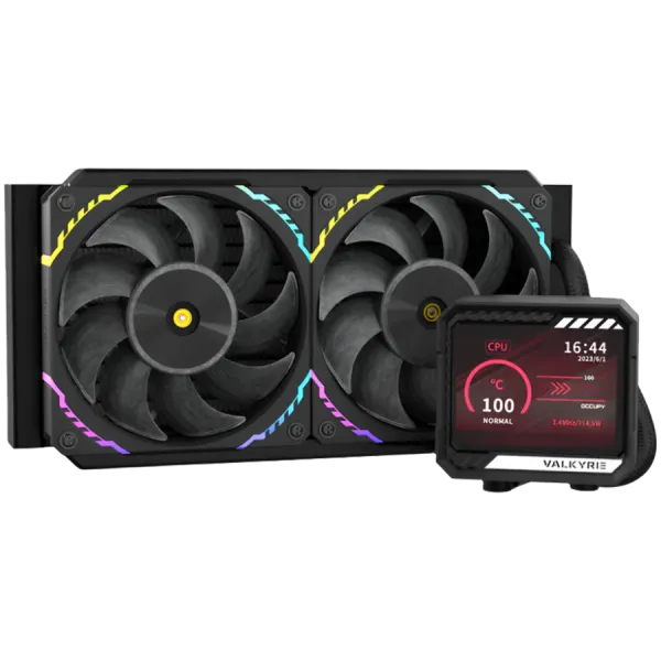 VALKYRIE V240 LCD chłodzenie wodne AIO CPU Czarny