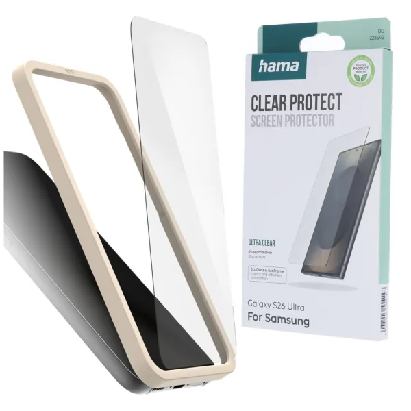 HAMA SZKŁO OCHRONNE EXTREME PROTECT DLA SAMSUNGA S26 ULTRA Z RAMKĄ MONTAŻOWĄ