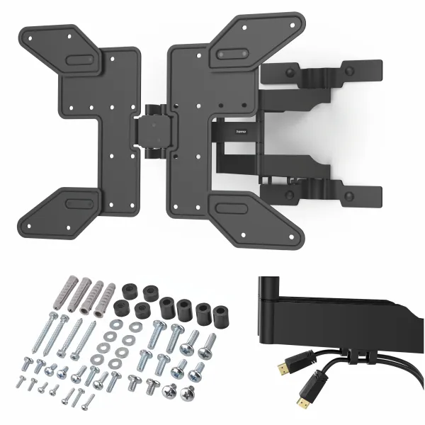 Hama uchwyt do TV OLED płaski ruchomy wysuwany 229 cm 90 cali do 50 kg