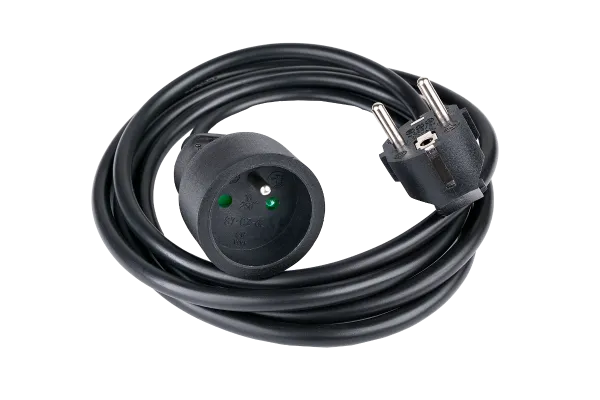 Przedłużacz elektryczny kabel Hama Standard 2m 3680W czarny wtyczka listwa