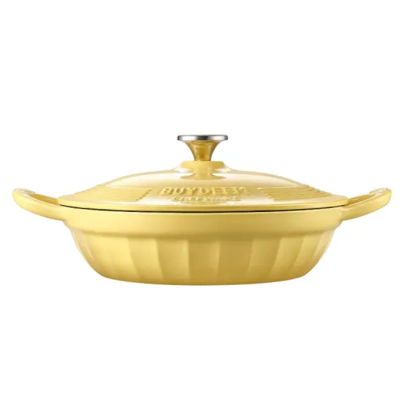 BUYDEEM Emaliowane naczynie żeliwne 3,3L, CP581, Mellow Yellow