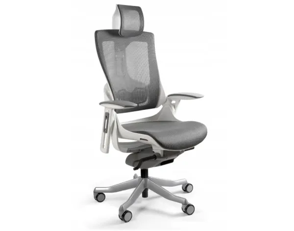 Fotel biurowy Wau 2 NW41 siatka charcoal/biały