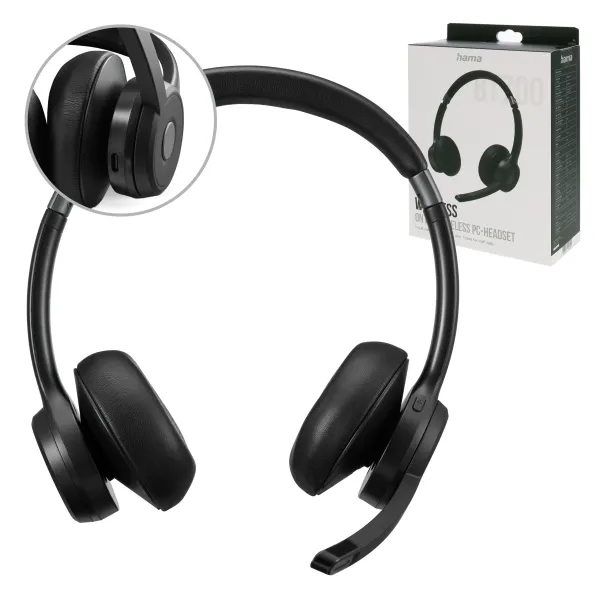 Zestaw słuchawkowy Hama Bluetooth BT700 z mikrofonem do PC i telefonu
