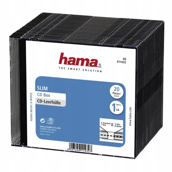 Pudełko okładka na płyty CD Hama 20szt.