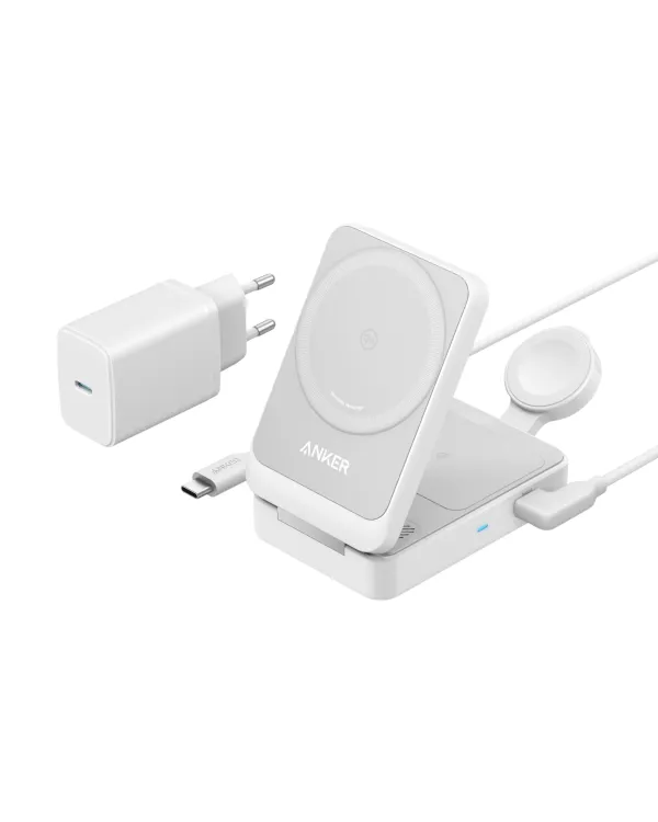 Stacja ładująca Anker bezprzewodowa 3w1 magnetyczna 15W szybka ładowarka