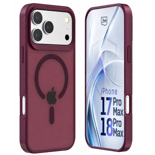 Apple iPhone 17 Pro Max/ 18 Pro Max - 3mk Hardy Hazy MagCase Burgundy