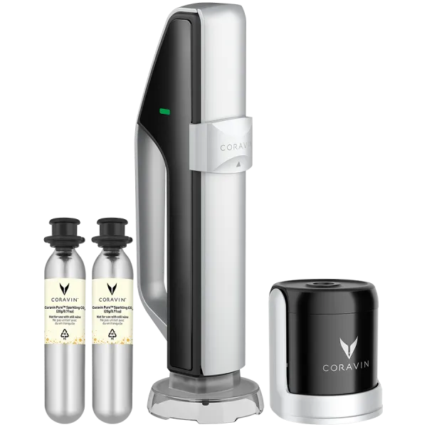 CORAVIN Sparkling, System do przechowywania wina - czarny/srebrny