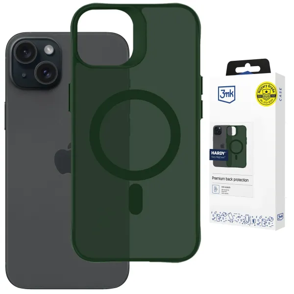Apple iPhone 15 - 3mk Hardy Hazy MagCase Green