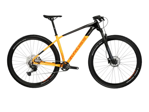 Rower górski MTB XC KROSS Level 7.0 rozmiar M Pomarańczowy Czarny