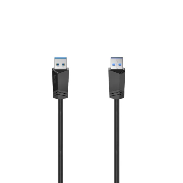 Hama Kabel USB-A - USB-A 3.0, 5 Gbit/s, 1,5 m, czarny 