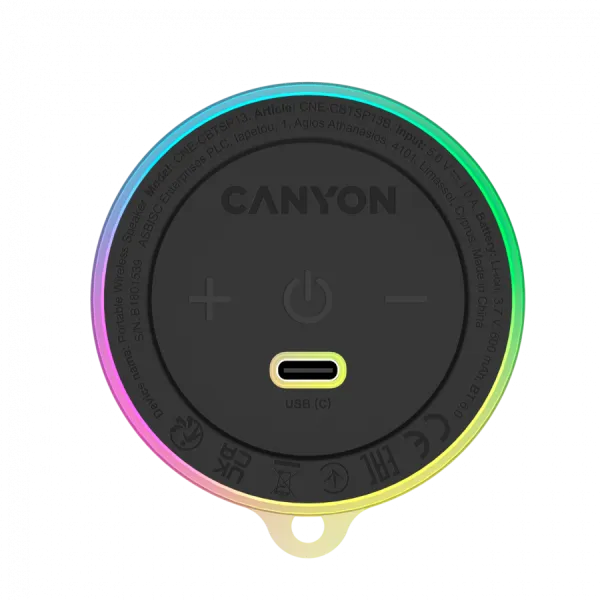 CANYON Magnetic BT speaker OnMove 13 5W Black