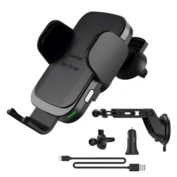 HAMA UCHWYT SAMOCHODOWY INDUKCYJNY "FC 10 MOTION" 10W, CZARNY