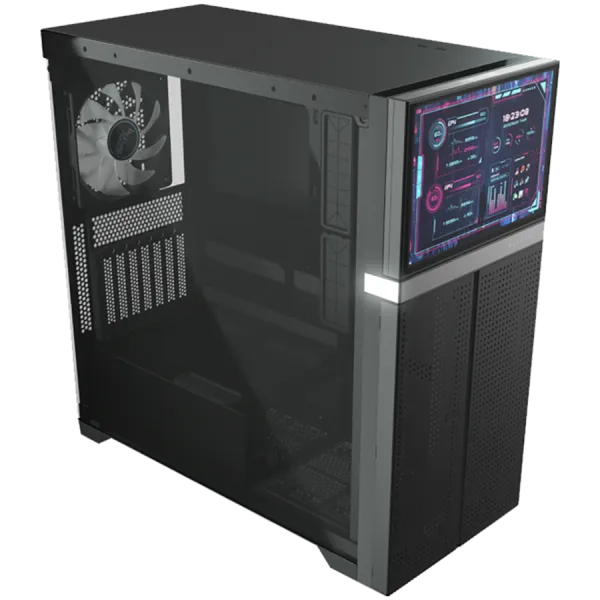 VALKYRIE VK02 LCD obudowa PC Czarny