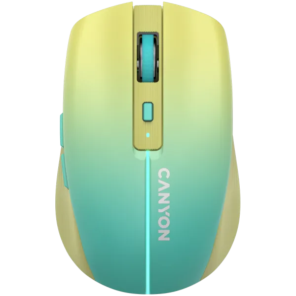CANYON Mysz bezprzewodowa MW-44 Ładowanie USB-C Żółto - Niebieska