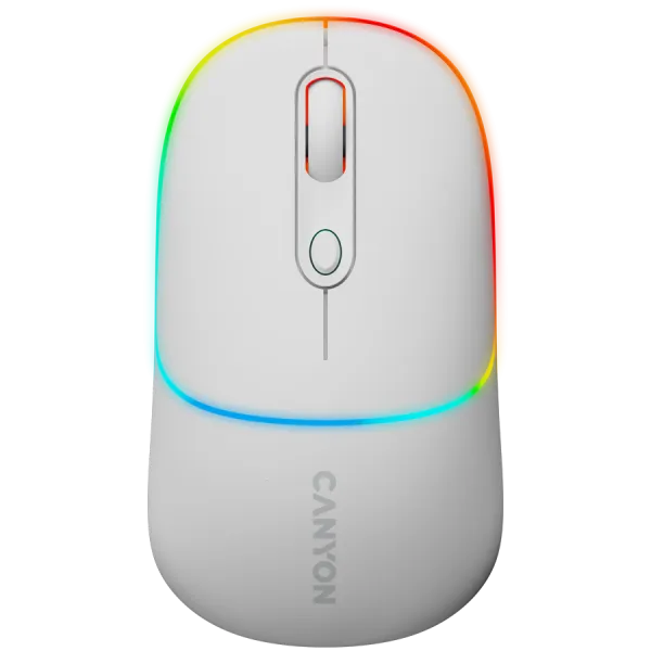 CANYON Mysz bezprzewodowa MW-22 2w1 RGB Biała