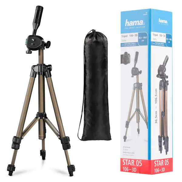Hama Statyw star05 foto na aparat fotograficzny cyfrowy kamera tripod torba