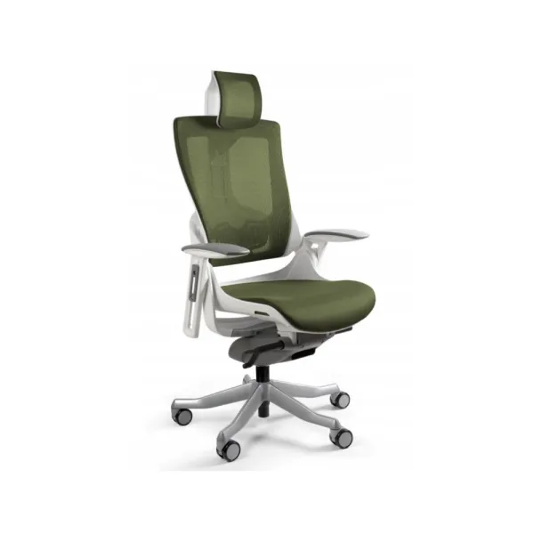 Fotel biurowy Wau 2 NW46 siatka olive/biały