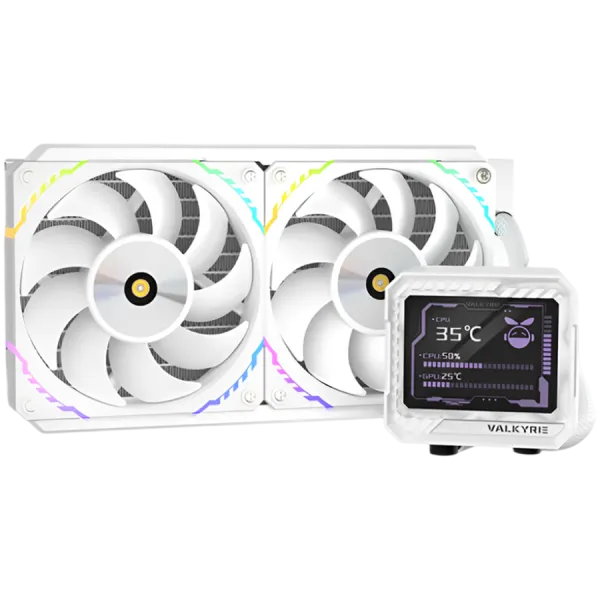 VALKYRIE V240 LCD White chłodzenie wodne AIO CPU Biały