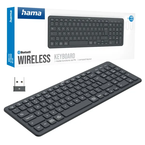 Klawiatura Bezprzewodowa Hama Wk-300 Multi-Device Czarna
