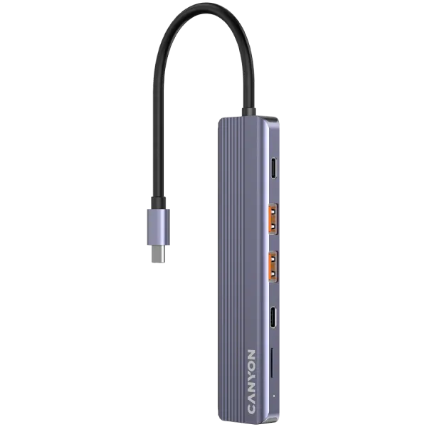 CANYON HUB DS-17 6 w 1 4k USB-C Szary