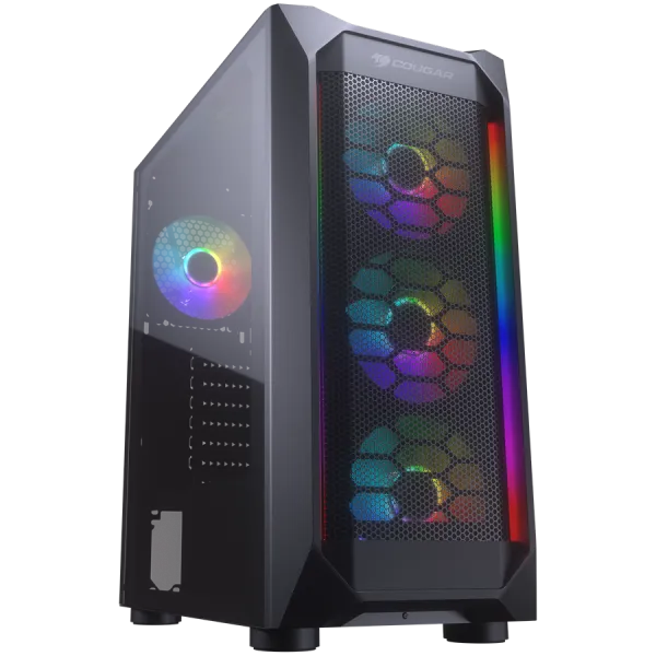 COUGAR Obudowa MX410 Mesh-G RGB, Midi Tower, Czarna