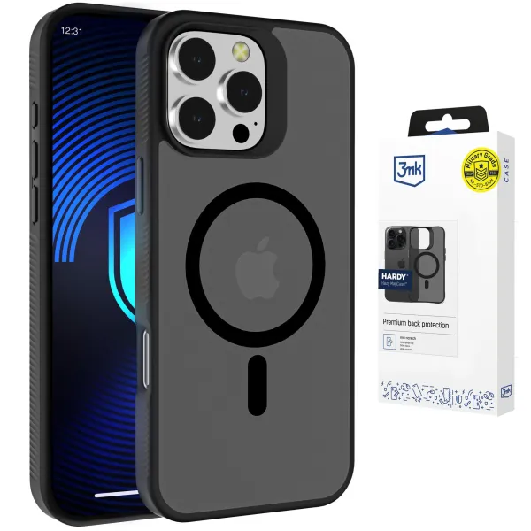 Apple iPhone 15 Pro Max - 3mk Hardy Hazy MagCase Black