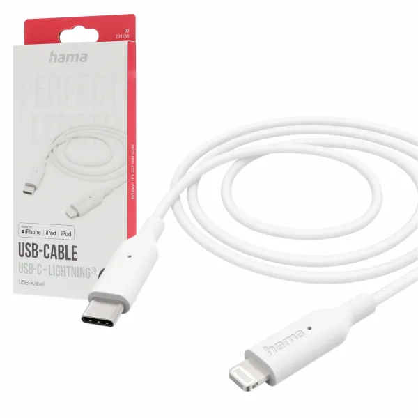 Hama kabel iPhone Lightning USB-C licencja Apple MFI 1m Iphone 14 13 12 11