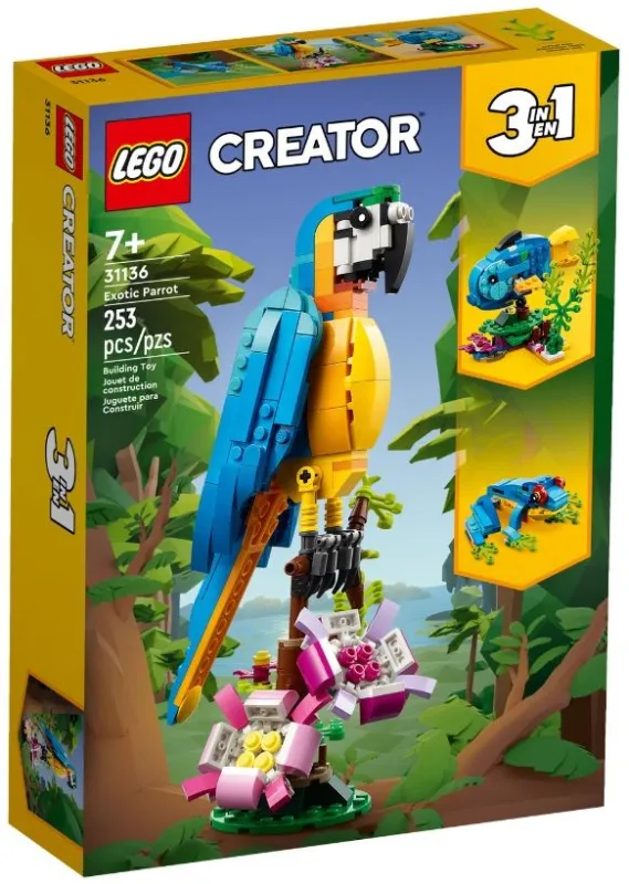 Klocki LEGO Creator 3w1 31136 - Egzotyczna papuga