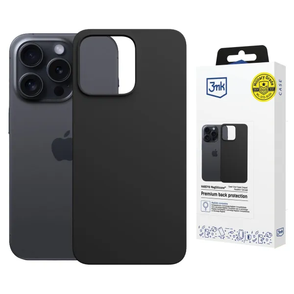 Apple iPhone 15 Pro - 3mk Hardy MagSilicone Graphite