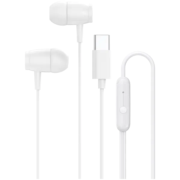 CANYON Słuchawki dokanałowe SEP-5 Przewód USB-C Białe