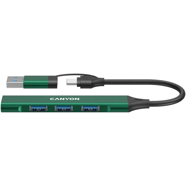 CANYON HUB DS-02 4 w 1 USB-A/C Zielony