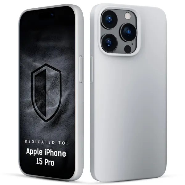 Apple iPhone 15 Pro - 3mk Hardy Mellow MagCase Silver-White
