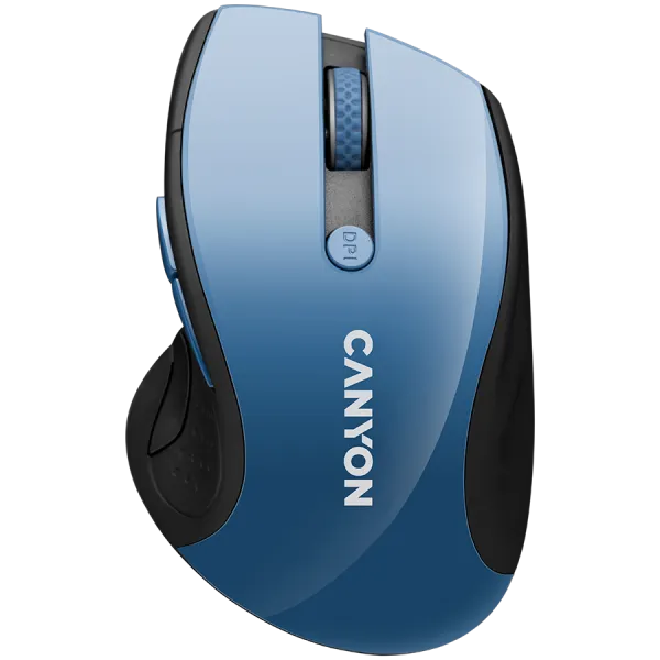 CANYON Mysz bezprzewodowa MW-01 BlueLED Szaro - Niebieska
