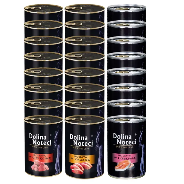 Dolina Noteci Premium mokra karma dla kota mix smkaów 24x 400g