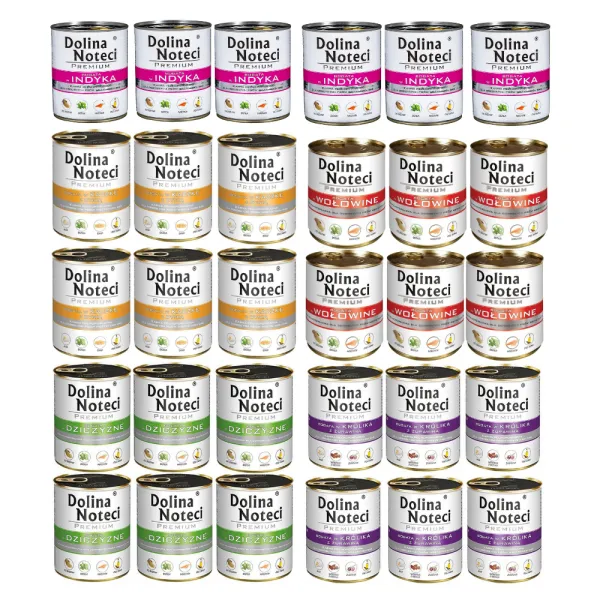 DOLINA NOTECI Premium Mokra karma dla psa Mix smaków 30 x 800g