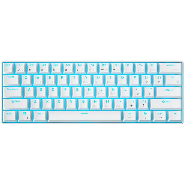 ROYAL KLUDGE RK61 White Gaming Keyboard Brown switch