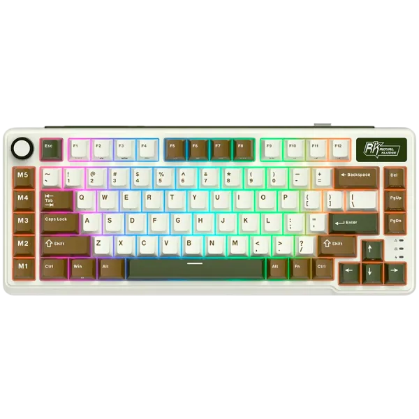 ROYAL KLUDGE RK L75 Palm Green Gaming Keyboard Beige switch