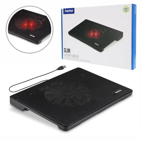 Hama Slim podstawka chłodząca pod laptopa 15.6" wentylator diody LED USB