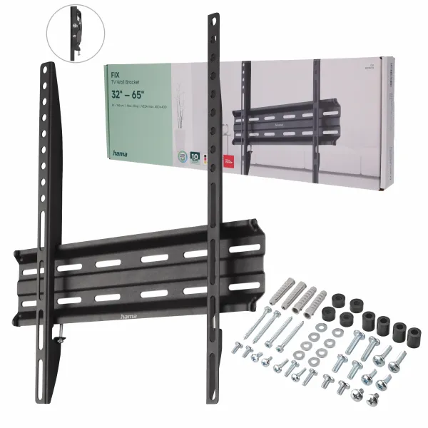 Uchwyt do telewizora Hama LCD/LED płaski VESA 400X400 do 65 cali 35kg SLIM