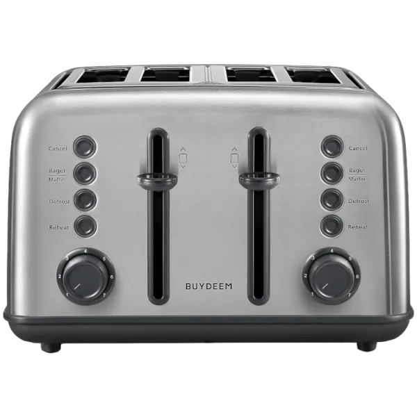 BUYDEEM Toster na 4 kromki, DT640E, Stainless Stell, EU