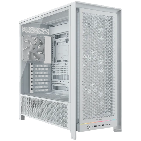 CORSAIR FRAME 5000D RS (4xRS140) Mid-Tower Case, White