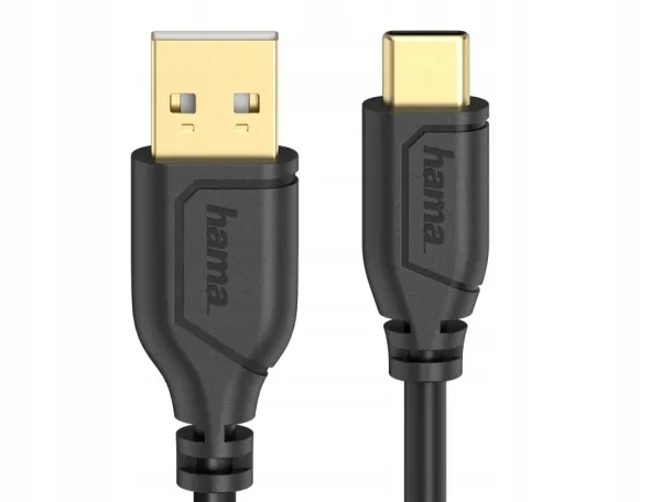 Kabel USB-C Hama Flexi-Slim 0,75 m czarny