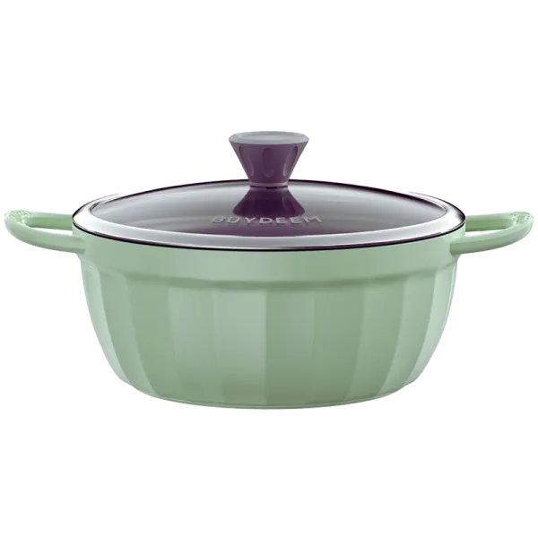 BUYDEEM Garnek emaliowany 4,5L CP152 Cozy Greenish