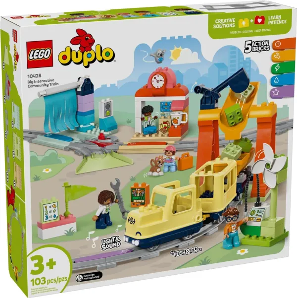 Klocki LEGO Duplo 10428 - Duży interaktywny pociąg miejski
