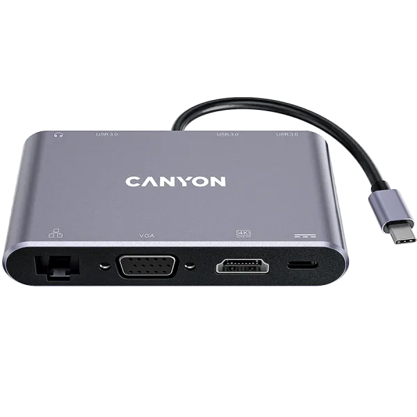 CANYON HUB DS-14 8 w 1 4k USB-C Szary